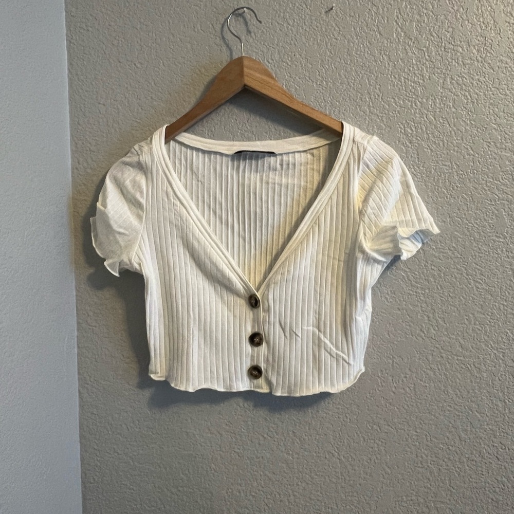 Button Down Crop Top
